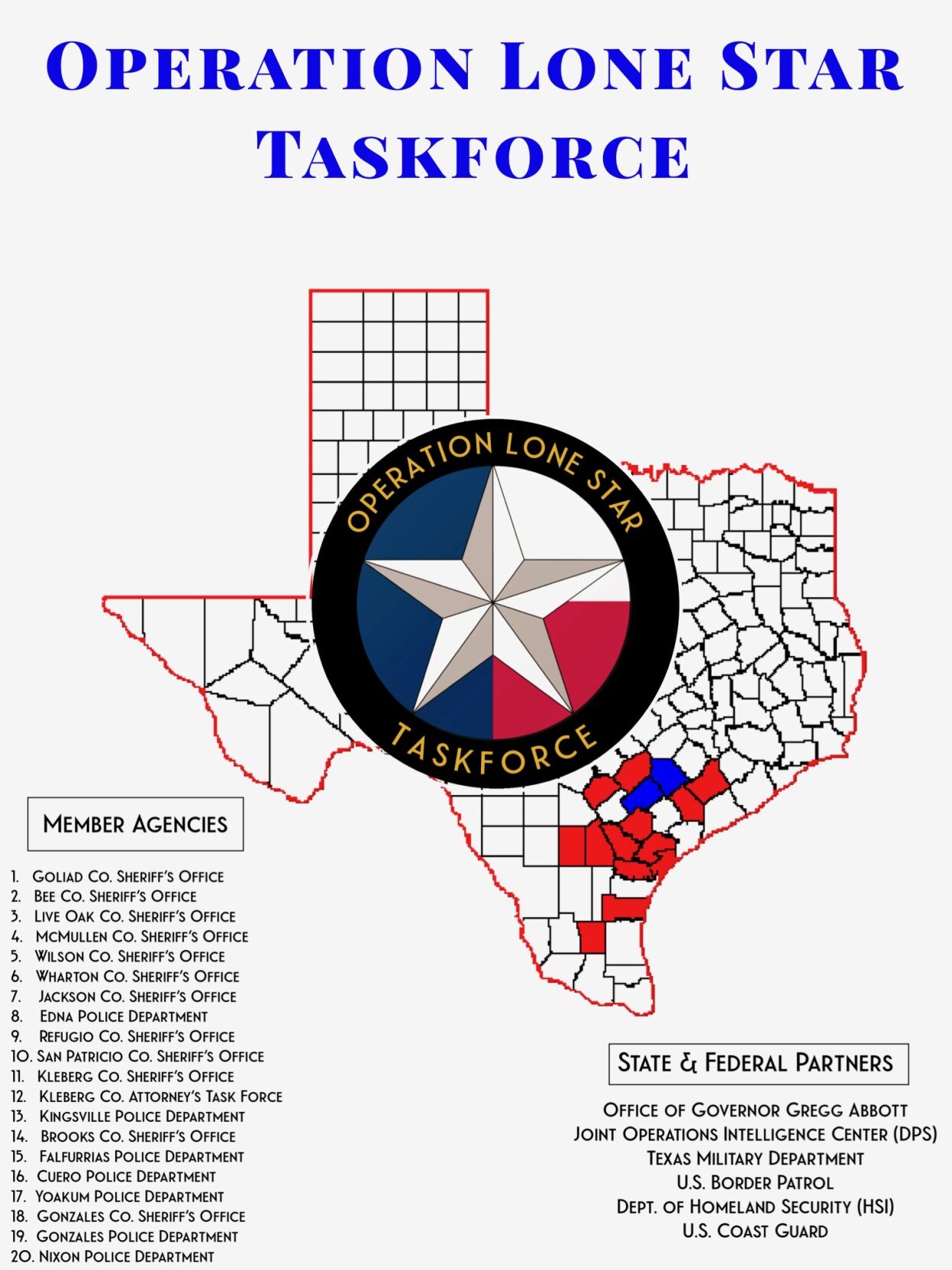 Operation Lone Star map